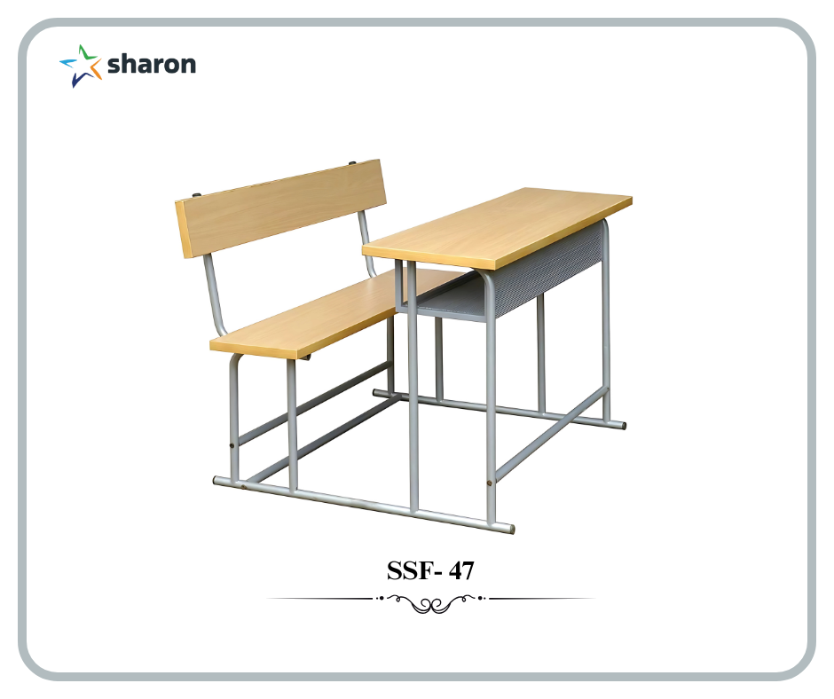 # college & institutional desk # classroom desk & Bench attached