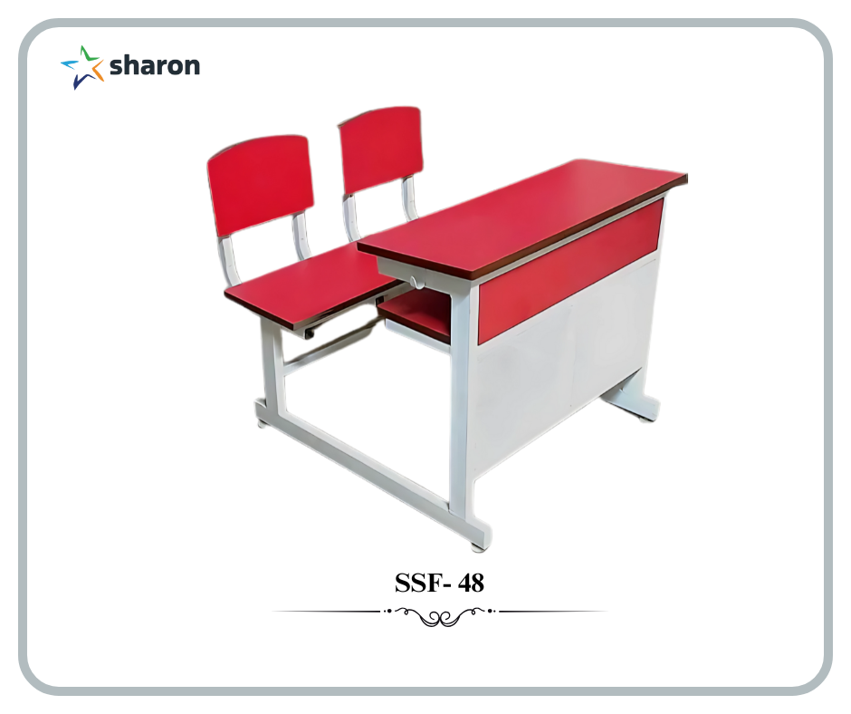 # College two seater desk # Two seater desk & bench