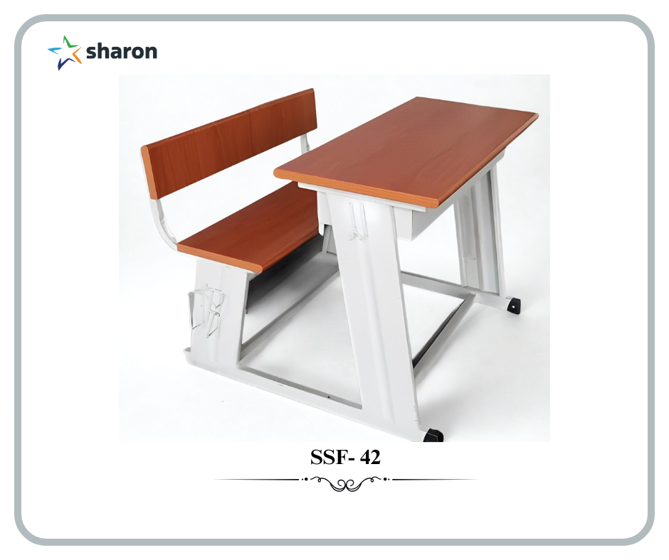 # attached two seater bench # Training Institute Desk & Bench