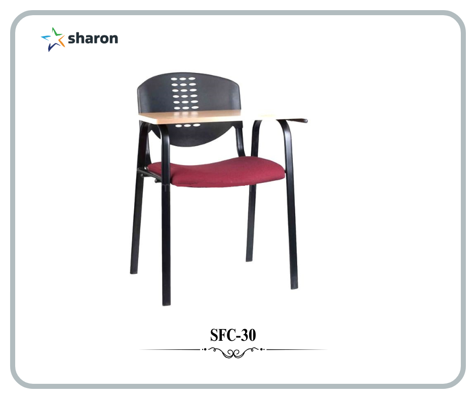 # Chair with full writing pad # Exam hall writing board chair # Study chair