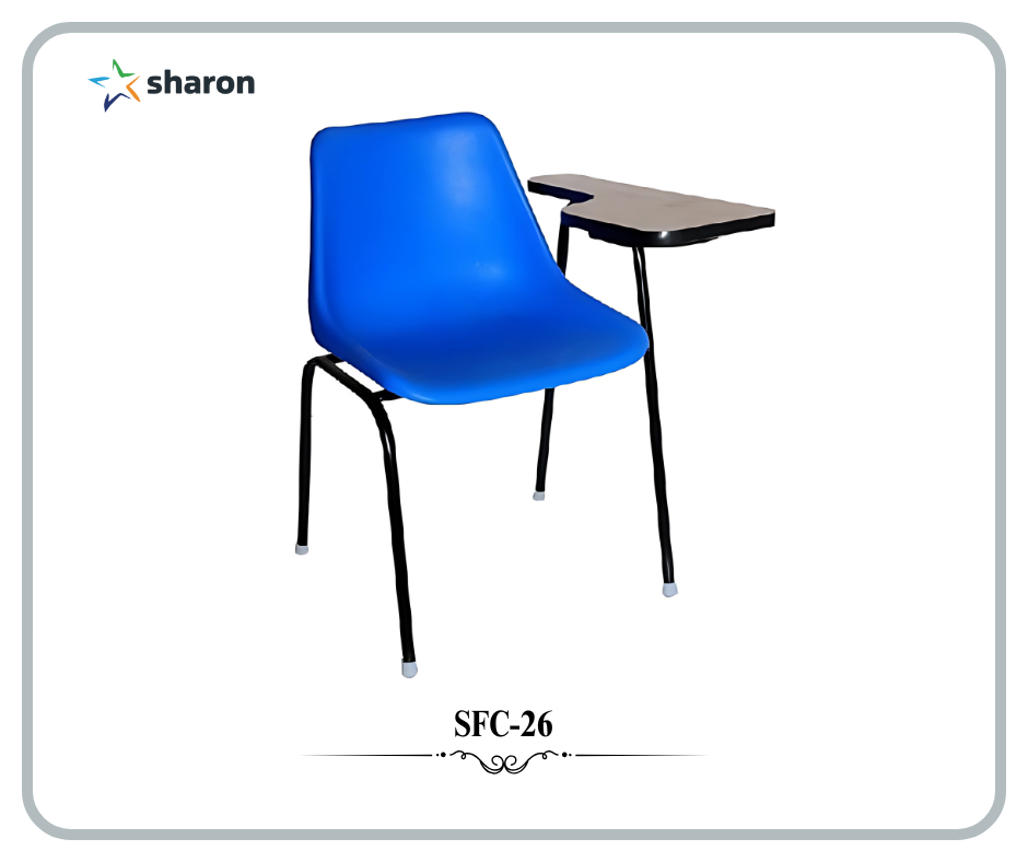 # Plastic study chair # Plastic chair with writing pad