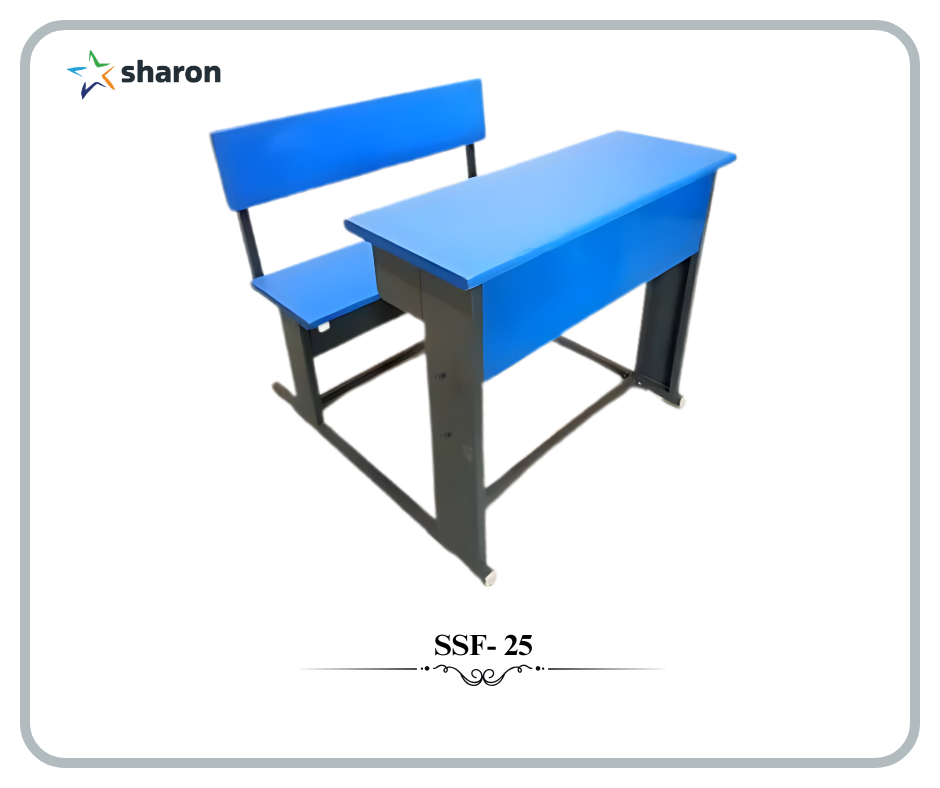 # Attached desk with bench # School Desk-Bench Unit