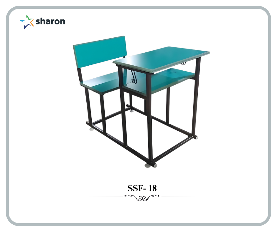 # High school attached desk & Bench # school desk