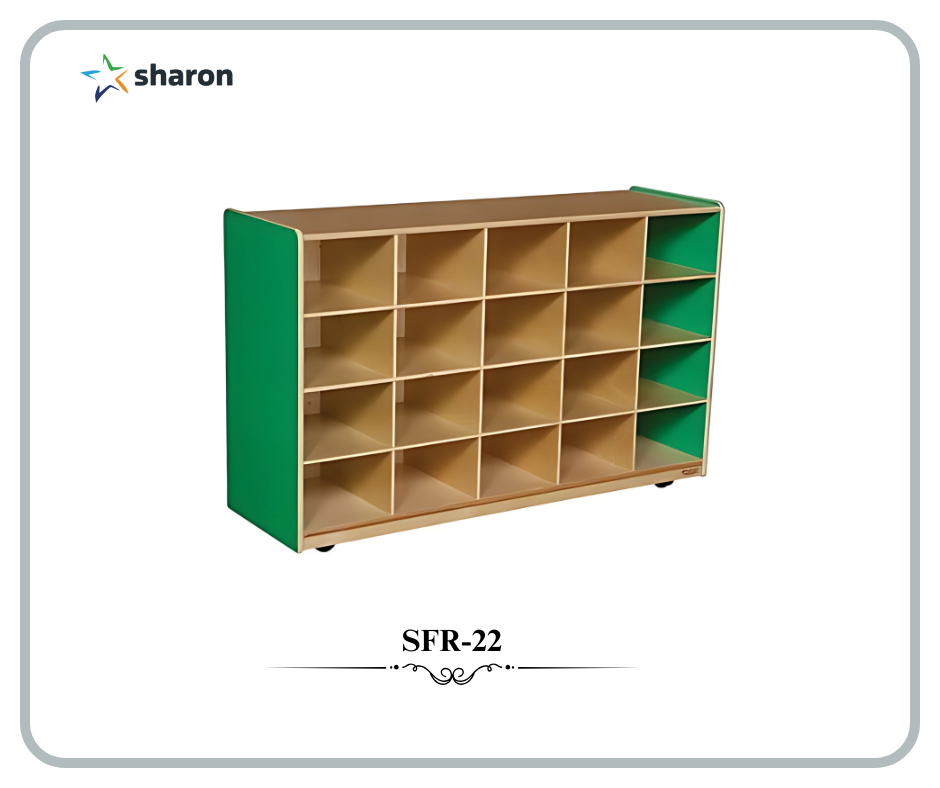 # Pigeon hole wooden display rack # Library storage unit