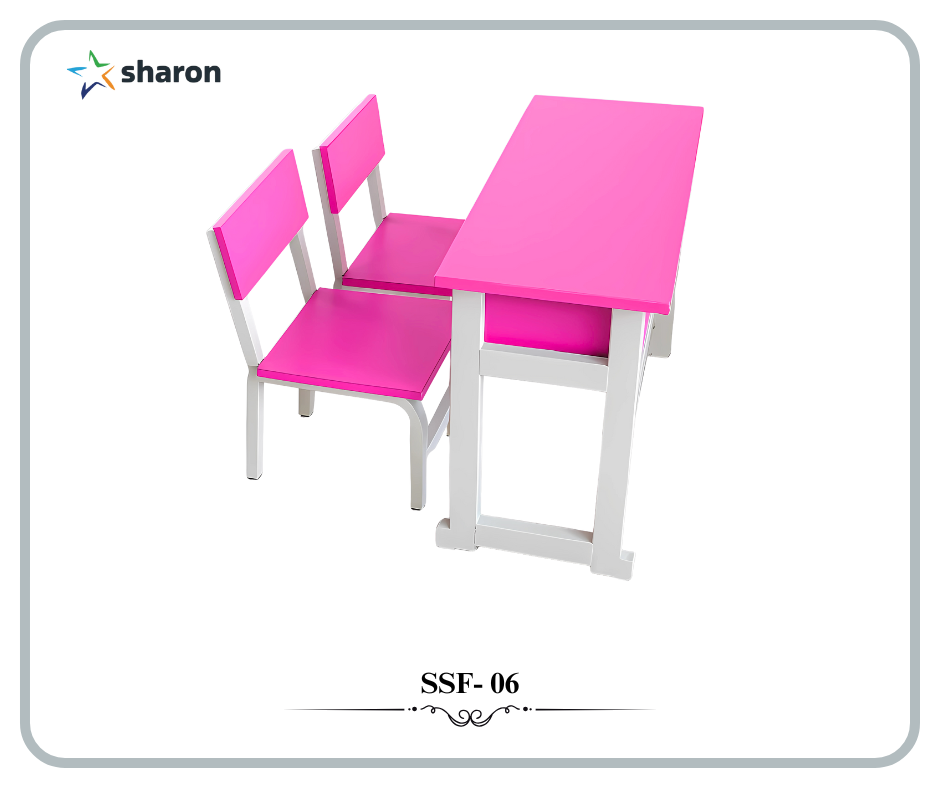 # primary school chair with desk # Dual Seater Study Desk