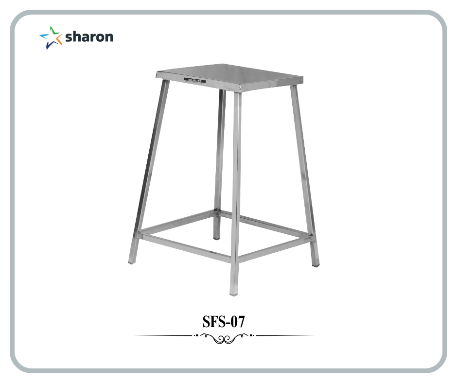 # SS Lab Stool # Square SS Stool
