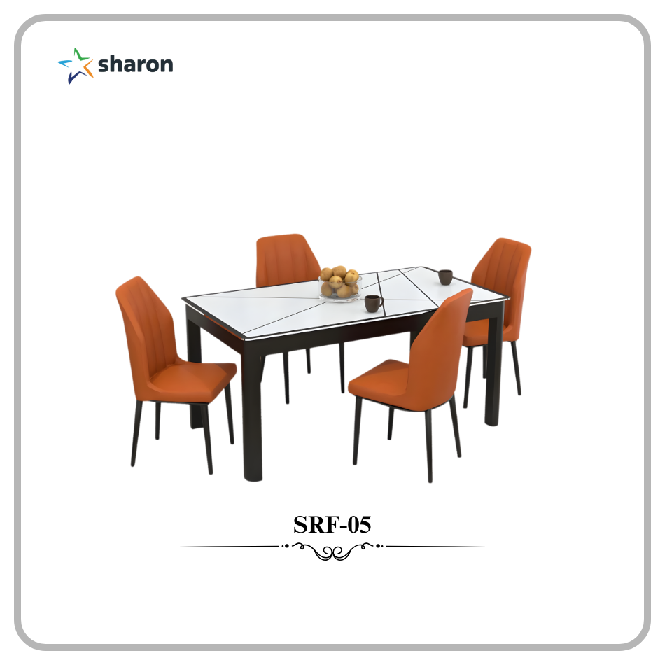 # Glass Top Steel Dining table # Modular Dining table