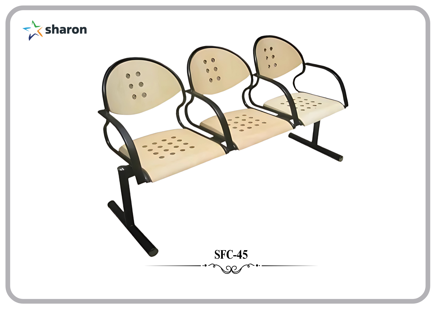 # Hall Seating # Public Seating # Gama shell Three seater chairs