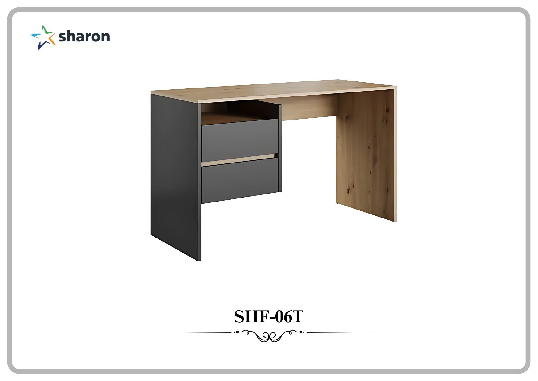 # Wooden Study table with drawer # Study Table With two storage unit